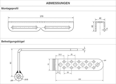 S&H Eckhalter 270mm f.Strahler max 39470 