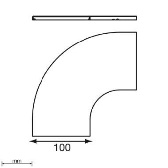 Unex Abdeckung Bogen 90° 100mm  66111-48 