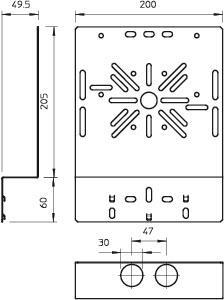 OBO MP WI GR. FS Montageplatte gebogen 