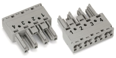 WAGO 770-244 Buchse,4-polig,Kod. B,grau 