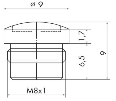 WAGO 756-8101 M8-Schutzkappe,für 