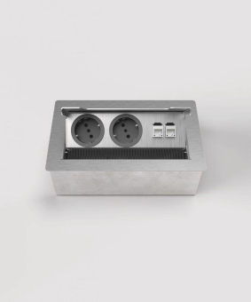 BS Tischsteckdose 3203E 2x     3203E-2-1 