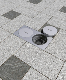 BS Bodensteckdose 7602AW 2x   7602AW-1-3 