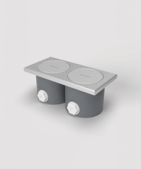 BS Bodensteckdose 7602AW 2x   7602AW-1-3 