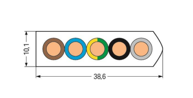 WAGO 897-1051 Flachleitung,Eca,5G10 