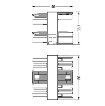 WAGO 770-659 3-fach-Verteiler,5-polig, 