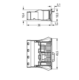 WAGO 770-714 Snap-In-Stecker,4-polig, 