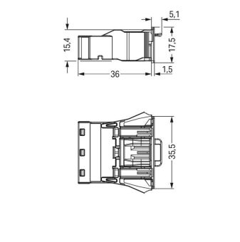 WAGO 770-733 Snap-In-Stecker,3-polig, 