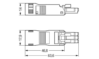 WAGO 890-123 Buchse,mit 