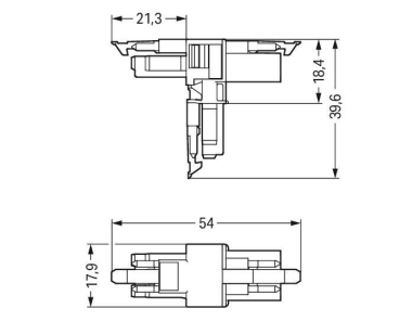 WAGO 890-615 T-Verteiler,3-polig,Kod. 