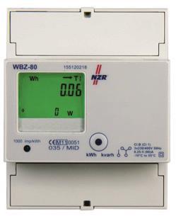 NZR Drehstromzähler digi WBZ+80 5(80)A 