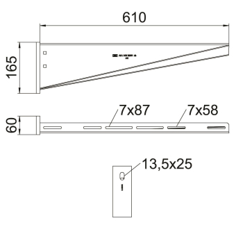 OBO AW 55 61 FT Wand-u.Stielausleger m. 