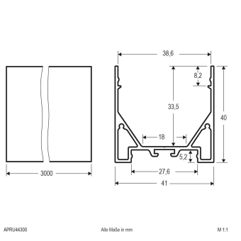 EVN U-Profil innenliegender    APRU44300 
