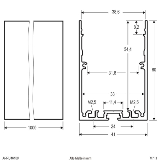 EVN U-Profil f.Einlegeprofil m APRU46100 