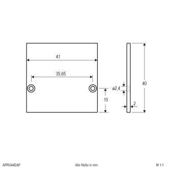 EVN Alu-Endabschlussplatte     APRU44EAP 