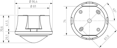 Theben KNX        theMova S360 KNX AP WH 