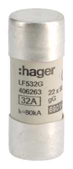 Hager Sicherungseinsatz 22x58mm   LF532G 