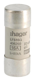Hager Sicherungseinsatz 22x58mm   LF516G 