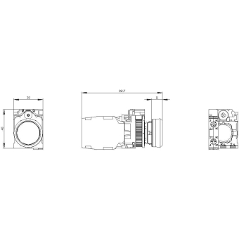 Siemens 3SU11500AB401FA0 Drucktaster 