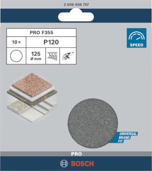Bosch 10Schleifblatt Papier   2608606757 