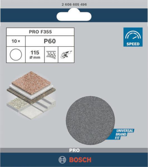 Bosch 10Schleifblatt Papier   2608605496 