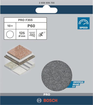 Bosch 10Schleifblatt Papier   2608606755 
