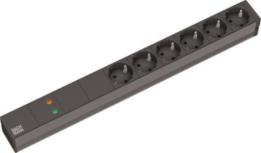 Bachmann 19" 1HE 6xSchuko 1xGVS  333.536 