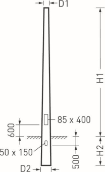 TRIL 0801MGK/40-76 Mast konisch  2217200 