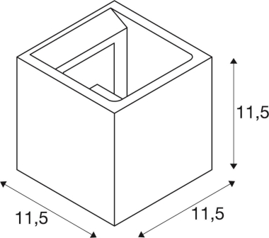 SLV SOLID CUBE Wandleuchte QT14  1000910 