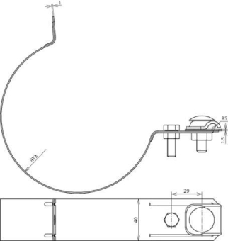 DEHN Regenrohrschelle             420207 
