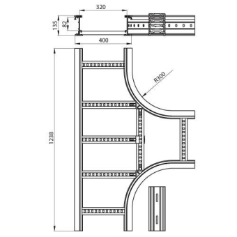 T-Abzweiger halogenfrei grau 135x400 R30 