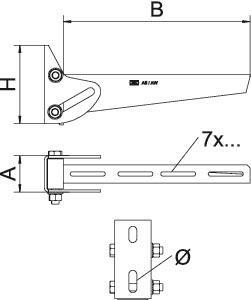 OBO AWV 21 FT Wandausleger variabel 