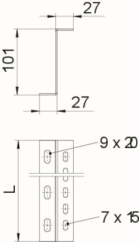 OBO STP Z 1040 FS Stützprofil Z-Form 