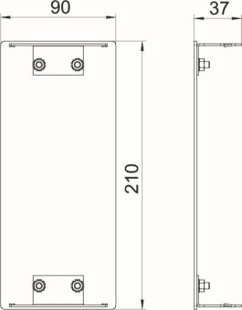 OBO GA-E90130RW Endstück 90x130mm Alu 
