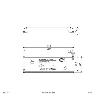 EVN Netzgerät 24V DC 34-100W    SLD24100 
