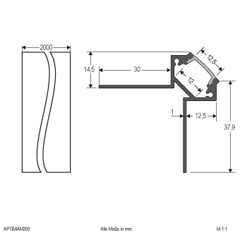 EVN Alu Trockenbauprofil,     APTB4AM200 