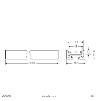 EVN U-Profil, extra flach       APXSW300 