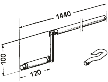 SOMFY Gelenkkurbel, abnehmbar,   9701386 