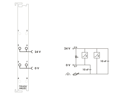 WAGO 750-624/040-001 Feldeinspeisefilter 