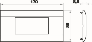 OBO S990-AF2 RW Abdeckrahmen Modul 45 