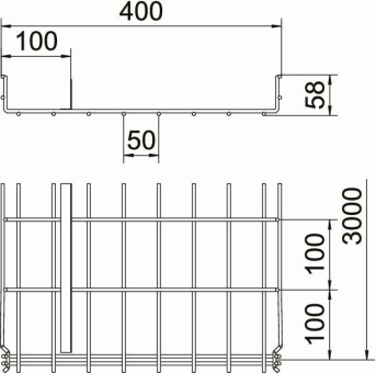 OBO GRM-T 55 400 G Gitterrinne GRM m.1 