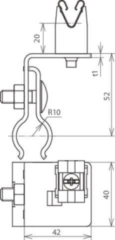 DEHN Dachleitungshalter 8mm Al    223041 