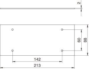 OBO T12L P03S 9011 Abdeckplatte 