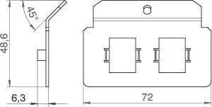 OBO MTM 2N Trägerplatte m.2xLochbild Typ 