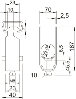 OBO 2056 2 64 FT Bügelschelle 2-fach 