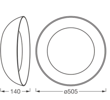 Ledvance Orbis Alva 505MM 36W 830 Click 