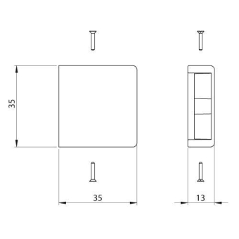 Unex Endstück reinweiß RAL9010  31360-02 