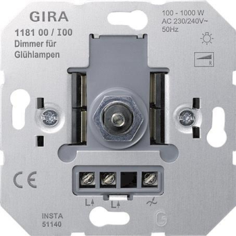 GIRA 118100 Glühlampendimmeinsatz 