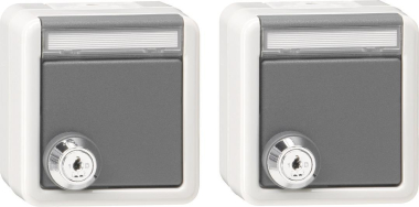 GIRA 456030 Set 2xSCHUKO Klappdeckel 