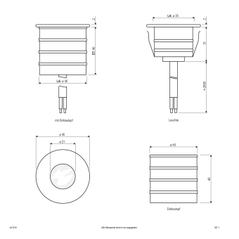 EVN LED-edelstahl-Einbauleuchte   441510 
